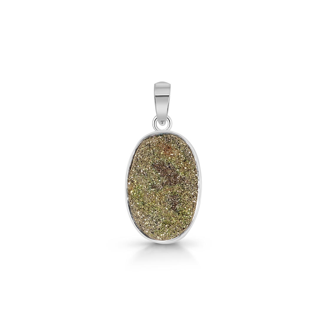 Spectropyrite Druzy Pendant-(SPD-P-18.)